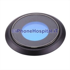 Lente Anello Vetro Vetrino Obbiettivo Camera Fotocamera per Apple iPhone 8 Nero - 2