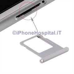 Sim Card Tray Porta Sim Slot Vassoio Micro Scheda per Apple iPhone 6S Grigio - 2