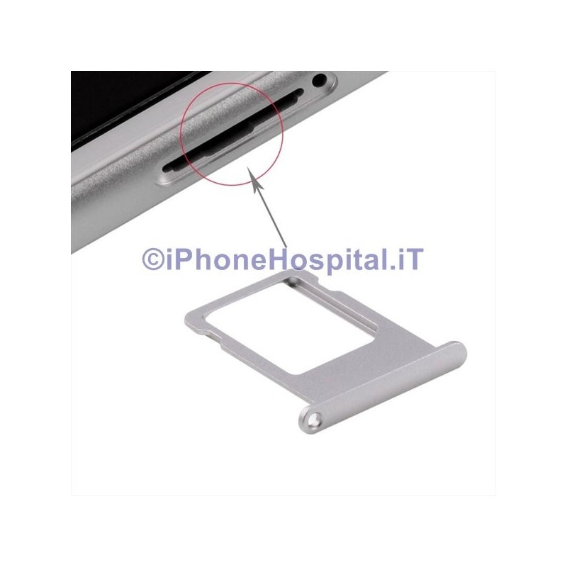 Sim Card Tray Porta Sim Slot Vassoio Micro Scheda per Apple iPhone 6S Grigio - 2 Sim Card Tray Porta Sim Slot Vassoio Micro Scheda per Apple iPhone 6S Grigio - 2