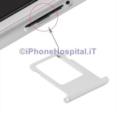 Sim Card Tray Porta Sim Slot Vassoio Micro Scheda per Apple iPhone 6S Argento - 5