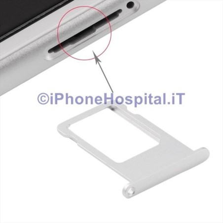 Sim Card Tray Porta Sim Slot Vassoio Micro Scheda per Apple iPhone 6S Argento - 5