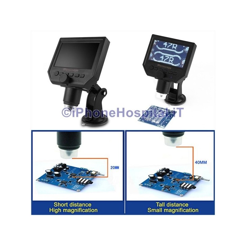 Microscope avec écran numérique 4.3" 8 LED 600 x 3MP - 4 Microscope avec écran numérique 4.3" 8 LED 600 x 3MP - 4