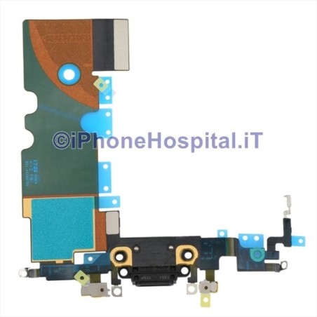 Connecteur de charge Jack Écouteurs Microphone Antenne Noir pour iPhone 8