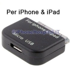 Adattatore Convertitore Micro USB pe iPhone 4,4S,3GS/3G,iPad 2/iPad 3,iPod Touch - 1