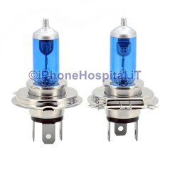 Pareja de Bombillas Halógenas H4 Blancas 100w Efecto Xenón 6000K 2400 Lúmenes - 1