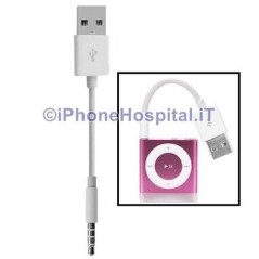 Cavo Dati USB / Audio JACK Auto Aux Cavetto Carica MP3 per IPOD SHUFFLE 3G 4 5 6  - 2