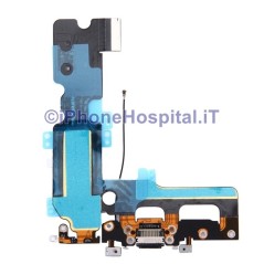 Charging Port Headphone Jack Microphone Flat Antenna Connector Black Color iPhone 7 Plus