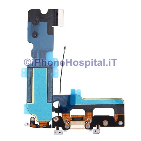 Connecteur de charge Jack Antenne plate pour casque d'écoute Blanc pour iPhone 7 Plus