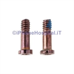 Par 2 Tornillos para iPhone 6 y 6 Plus Color Oro Rosa