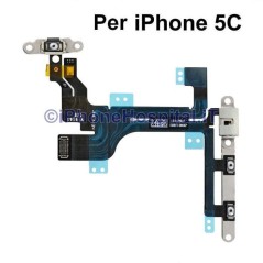 Cable flexible de volumen y silencio con soportes metálicos para iPhone 5C - 1