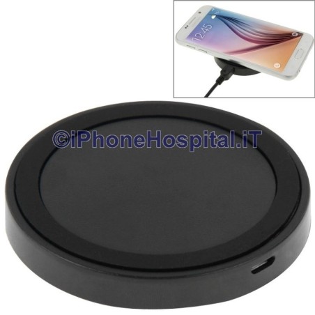 Caricatore Wireless QI iPhone 8 / 8 Plus / X & Samsung / Nokia / HTC / LG Nero  - 1