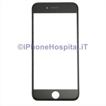 Frame with Front Glass and OCA Sheet for Apple iPhone 8 Black
