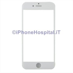 Apple Cadre avec vitre avant et feuille d'oie pour iPhone 8 Blanc