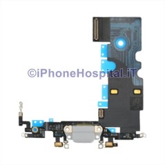 Connettore Ricarica Jack Cuffie Microfono Antenna Argento per iPhone 8 - 3