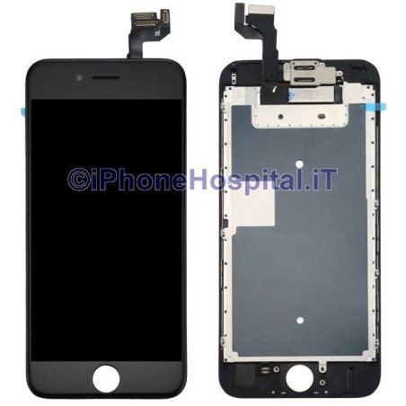 Schermo Vetro Touch Screen 3D Touch Lcd Assemblato per iPhone 6S Nero OEM - 5