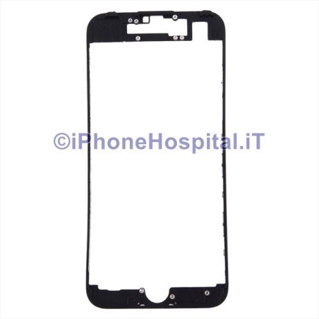 Supporto Vetro Touch Screen Bordo Nero per iPhone 7 - 1