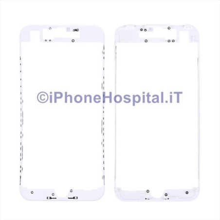 Supporto Vetro Touch Screen Bordo Bianco per iPhone 7 - 1