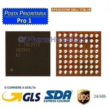 Chip Ricarica U3300 SN2501A1 USB Charger IC Chip per Scheda Madre iPhone 8/8Plus - 1