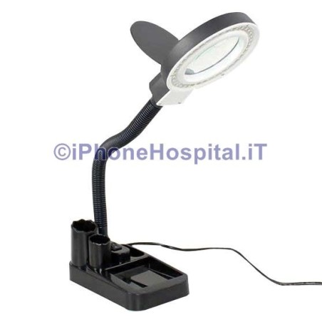 Lente d'ingrandimento Tavolino Con lampada HD LED riparazione Telefono Cellulare - 1