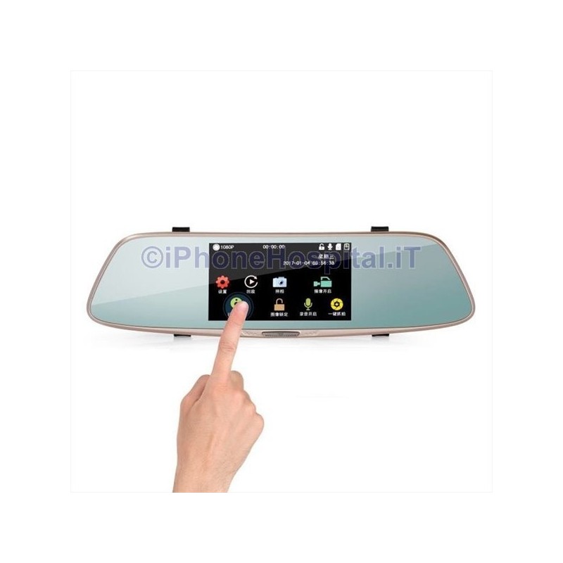 Specchietto Retrovisore con Monitor 5\" Touch Screen Telecamera Registrazione - 8 Specchietto Retrovisore con Monitor 5\" Touch Screen Telecamera Registrazione - 8
