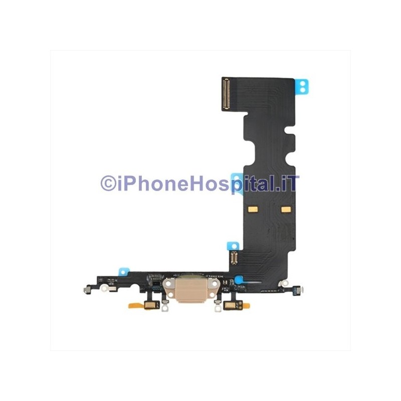 Connettore Ricarica Jack Cuffie Microfono Antenna Oro ( Gold ) per iPhone 8 Plus - 4 Connettore Ricarica Jack Cuffie Microfono Antenna Oro ( Gold ) per iPhone 8 Plus - 4