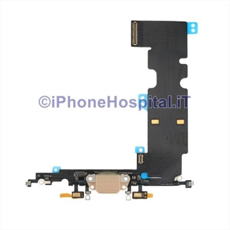 Connettore Ricarica Jack Cuffie Microfono Antenna Oro ( Gold ) per iPhone 8 Plus  - 4