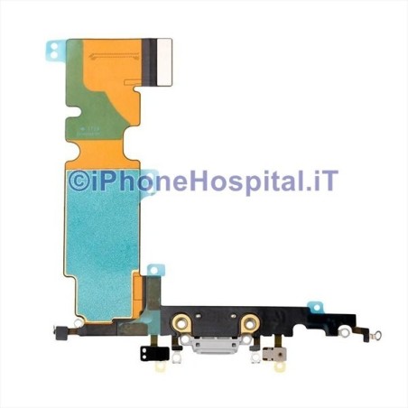 Connettore Ricarica Jack Cuffie Microfono Antenna Bianco per iPhone 8 Plus - 1