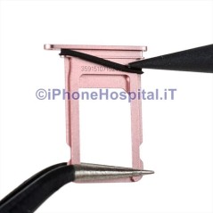 Anello in gomma Guarnizione porta Sim iPhone 7 & 7 Plus Arancio - 1