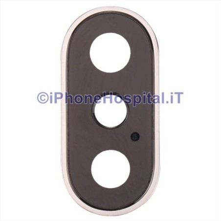 Lente de cámara trasera con bisel para iPhone X Color Negro