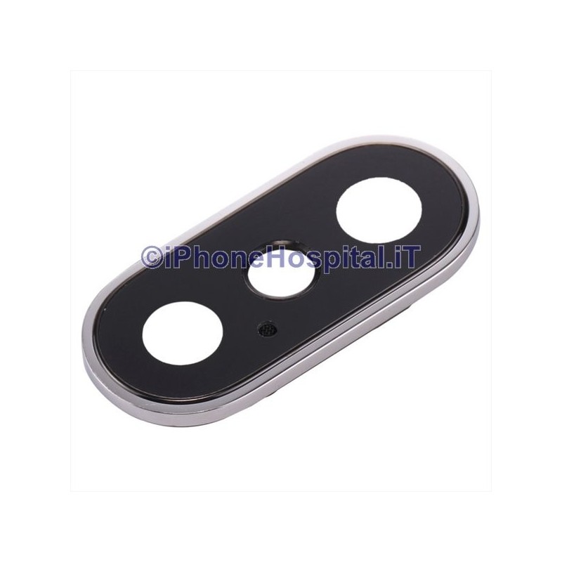 Lente Vetrino Camera Retro con Ghiera per iPhone X Color Nero - 4 Lente Vetrino Camera Retro con Ghiera per iPhone X Color Nero - 4