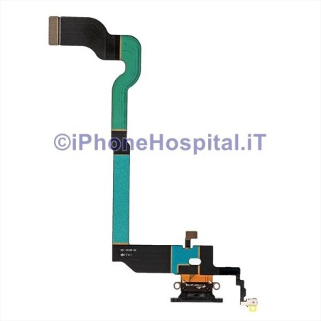 Conector de recarga de microfone flat, cor preta, para iPhone X.