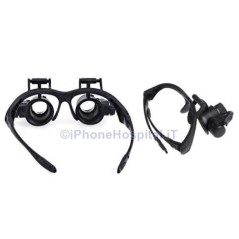 Lunettes loupe de réparation Travail de précision 4 lentilles Lumières LED