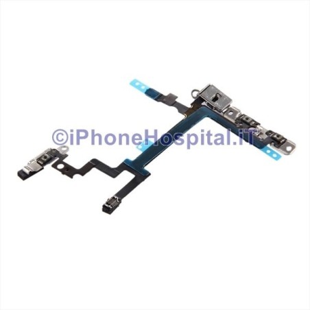 Flex Cable Volume Mute and Power with Metal Mounts for iPhone 5
