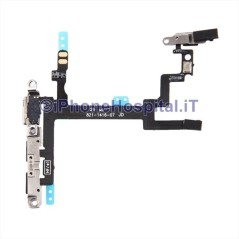 Flex Cable Volume Mute and Power with Metal Mounts for iPhone 5 - 4
