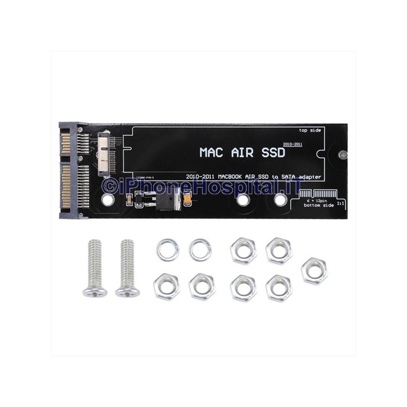 Carte adaptateur SSD SATA 6 +12 pin A1369 A1370 A1375 A1377 Macbook Air 2010/11 - 6 Carte adaptateur SSD SATA 6 +12 pin A1369 A1370 A1375 A1377 Macbook Air 2010/11 - 6