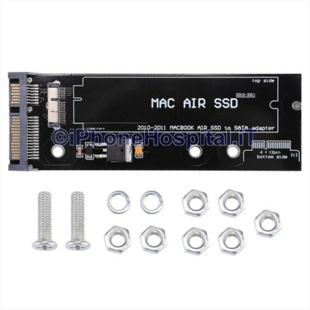 Scheda adattatore SSD SATA 6 +12 pin A1369 A1370 A1375 A1377 Macbook Air 2010/11 - 6