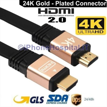 HDMI Cable Gold 10m Ultra Full Hd 4K 2160P V2.0 Ethernet High Speed TV SKY PS4 - 6