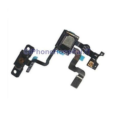 capteur de lumière et bouton d'alimentation iPhone 4S assemblé - 1