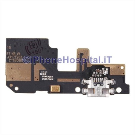 Connettore Flat Dock USB Carica Ricarica Microfono Dati XIAOMI REDMI 5 Plus - 3