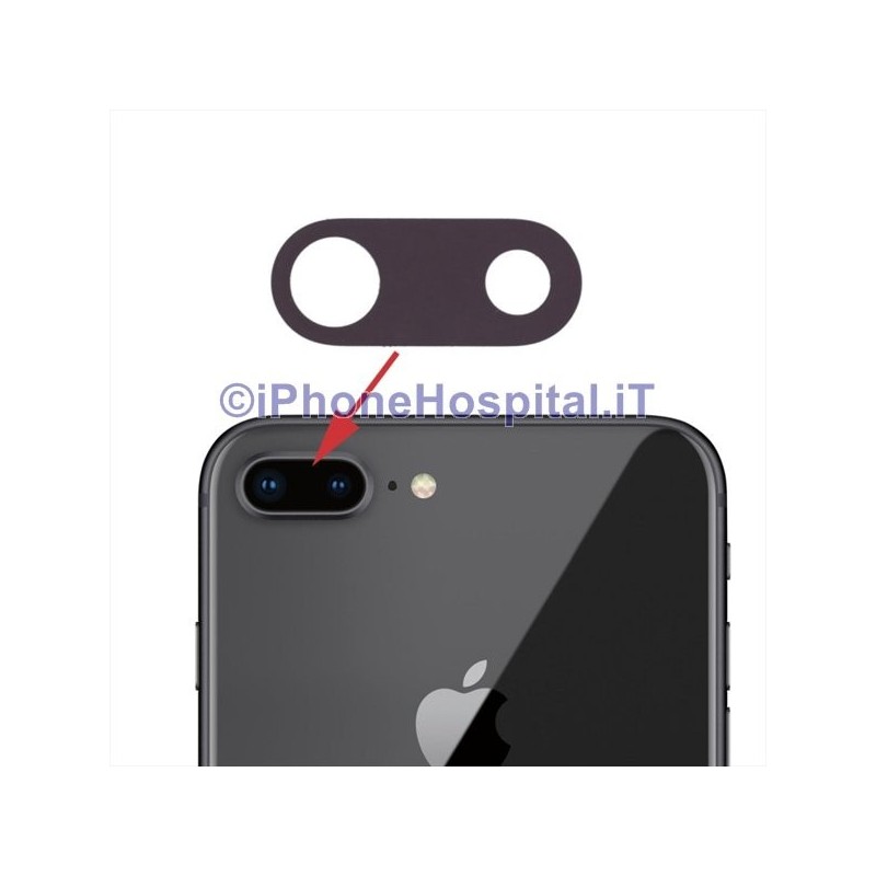 Lente Vetro Vetrino Obbiettivo Camera Fotocamera per Apple iPhone 8 Plus - 4 Lente Vetro Vetrino Obbiettivo Camera Fotocamera per Apple iPhone 8 Plus - 4
