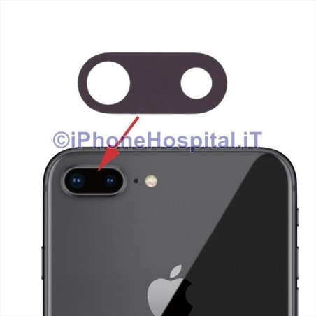 Lente Vetro Vetrino Obbiettivo Camera Fotocamera per Apple iPhone 8 Plus - 4