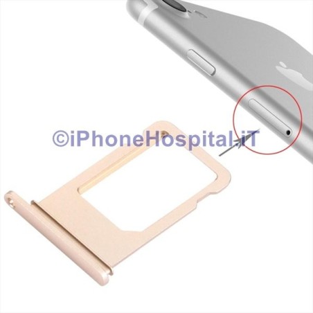 Support de carte sim Plateau de carte sim Emplacement pour carte micro iPhone 7 ( Gold ) - 3
