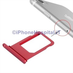 Porta Sim Card Sim Tray Portasim Slot Vassoio Micro Scheda iPhone 7 ( Rosso ) - 2