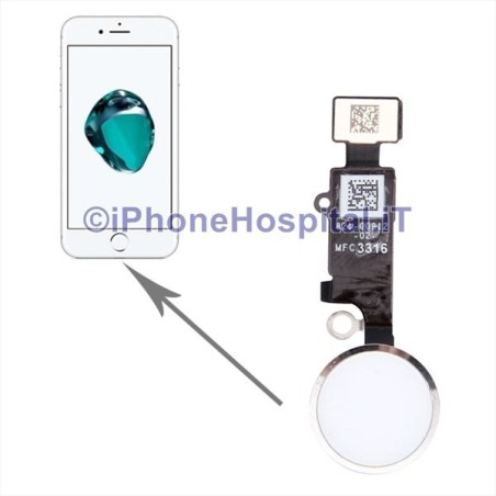 Tasto Home - Flex Cable per iPhone 7 / 7P Assemblato Argento (Silver ) - 2