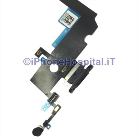 Charging Port Microphone Flat Connector in Black for iPhone XS Max
