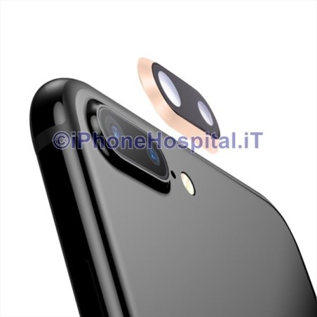 Lens Ring Glass Slide Lens Camera Camera for Apple iPhone 8P Gold - 3
