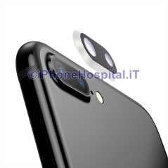 Lente Anello Vetro Vetrino Obbiettivo Camera Fotocamera Apple iPhone 8P Argento  - 4