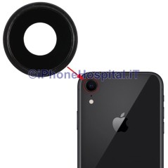 Lens Ring Glass Lens Slide Cam Camera for Apple iPhone XR Black - 2
