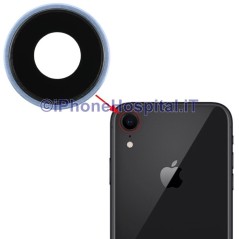 Lente Anello Vetro Vetrino Obbiettivo Cam Fotocamera per Apple iPhone XR Blue  - 2