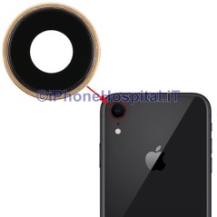 Lens Ring Glass Lens Slide Cam Camera for Apple iPhone XR Gold - 1